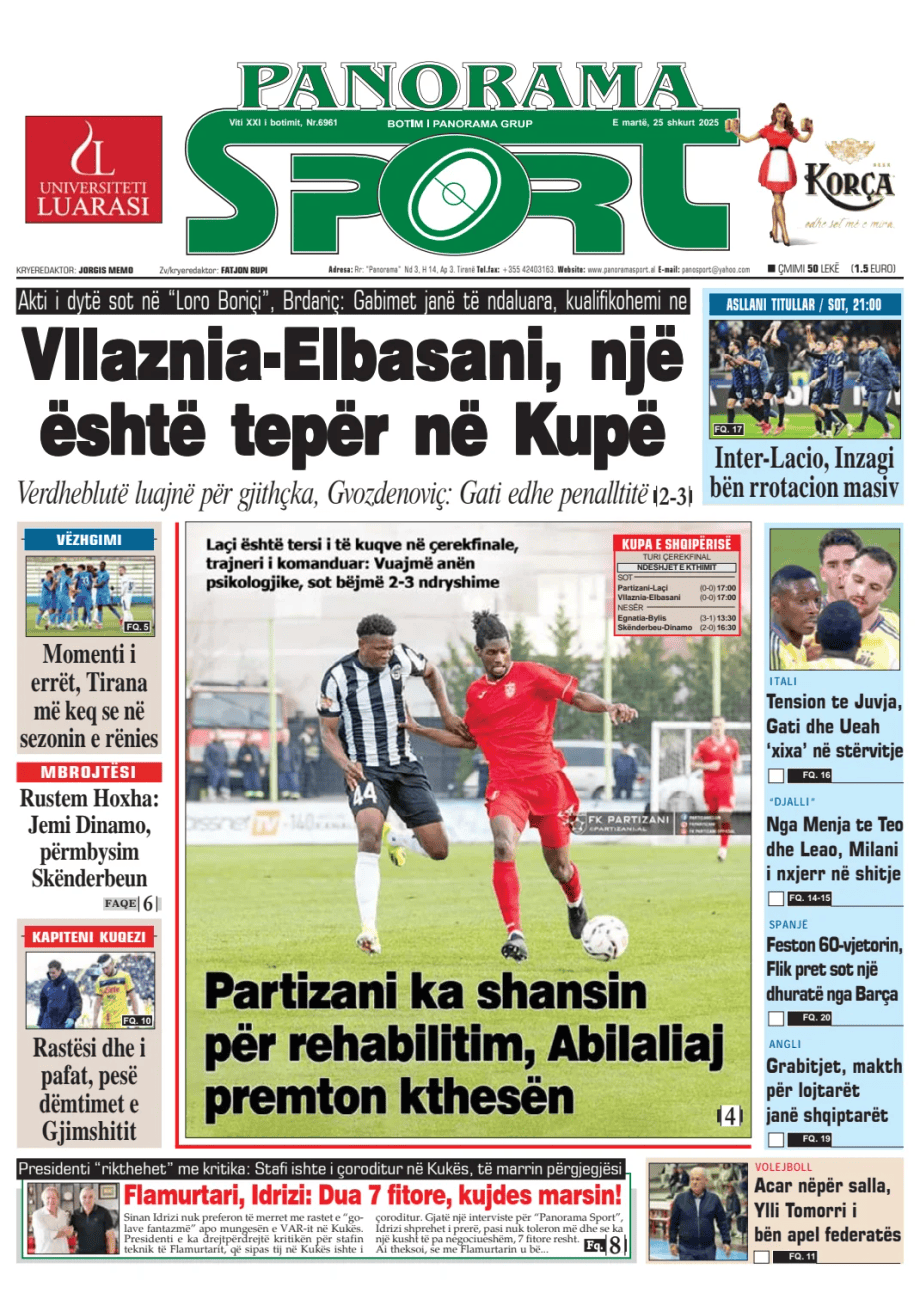 Prima-pagina-Panorama Sport-oggi-edizione-di-oggi-20250225